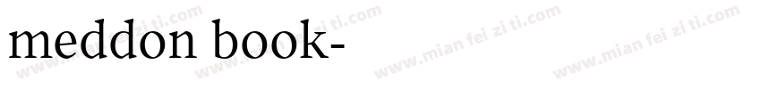 meddon book字体转换
